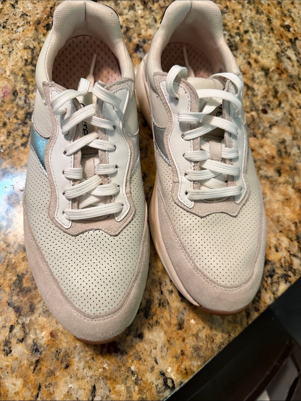 Aetrex Cream Sneakers with arch support!